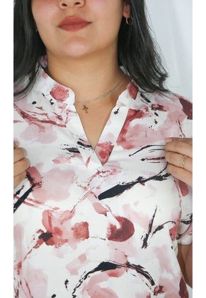 Blusa Para Mujer Manga Corta Rosado Marca L&H Ref. 2J412267