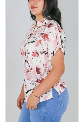 Blusa Para Mujer Manga Corta Rosado Marca L&H Ref. 2J412267