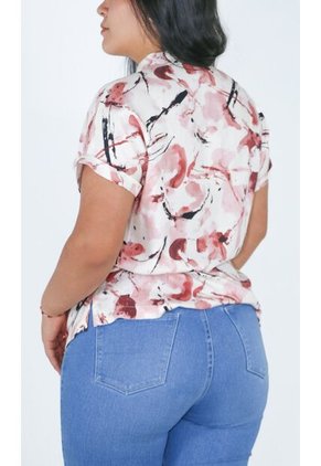 Blusa Para Mujer Manga Corta Rosado Marca L&H Ref. 2J412267
