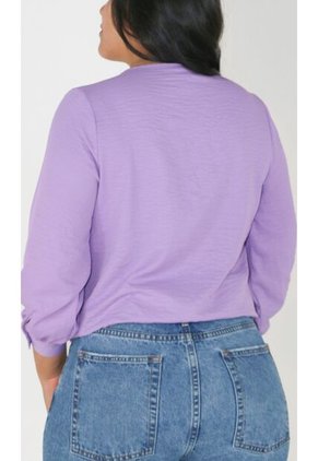 Blusa Para Mujer Manga 3/4 Lila Marca L&H Ref. 2J412266