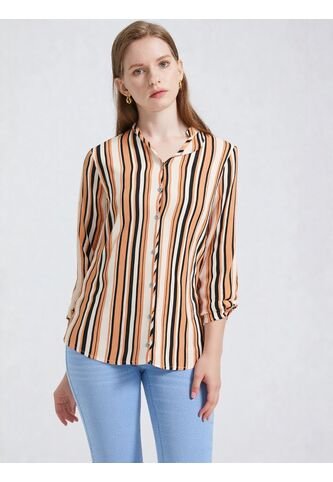 Blusa Para Mujer Manga 3/4 Cafe Marca L&H Ref. 5P412246 L&H