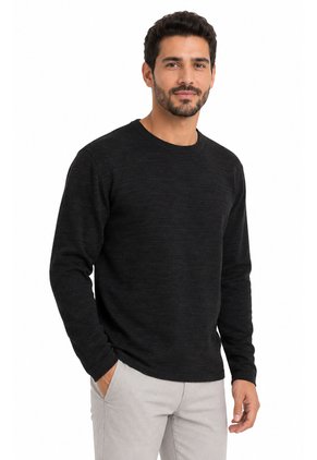 Saco Para Hombre Manga Larga Negro Marca L&H Ref. 4E133025