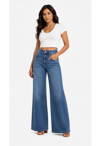 Jean Para Mujer  Azul Marca L&H Ref. 4Bd407001 L&H