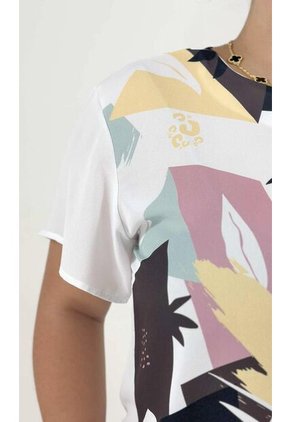 Blusa Para Mujer. Manga Corta Verde Marca L&H