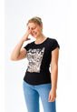 Camiseta Para Mujer Manga 3/4 Negro Marca L&H Ref. 5G409220 de L&H