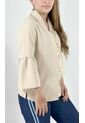 Blusa Para Mujer Manga 3/4 Beige Marca L&H de L&H