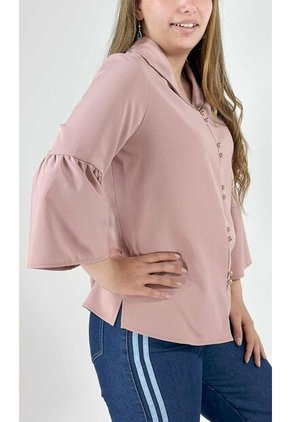 Blusa Para Mujer Manga 3/4 Rosado Marca L&H