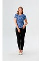 Camiseta Para Mujer Manga Corta Azul Marca L&H Ref. 4R409219 de L&H