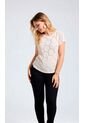 Camiseta Para Mujer Manga Corta Beige Marca L&H Ref. 5P409039 de L&H
