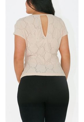 Camiseta Para Mujer Manga Corta Beige Marca L&H Ref. 5P409039
