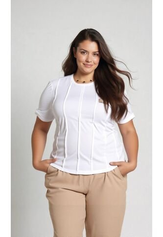 Camiseta Para Mujer. Manga Corta Blanco Marca L&H L&H