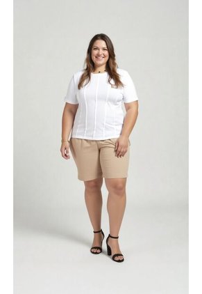 Camiseta Para Mujer. Manga Corta Blanco Marca L&H