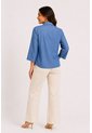 Blusa Para Mujer Manga 3/4 Azul Indigo Marca L&H Ref. 3K412148 de L&H