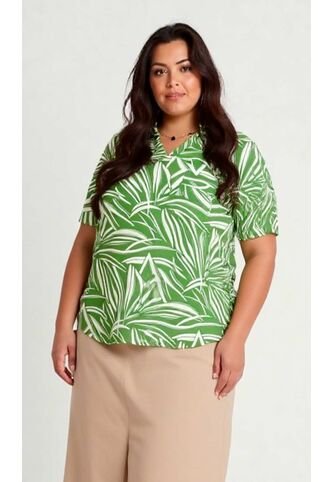 Blusa Para Mujer. Manga Corta Verde Marca L&H L&H