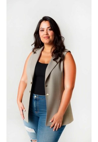 Chaleco Para Mujer. Beige Marca L&H Ref. 4V625011 L&H