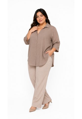 Bluson Para Mujer. Manga 3/4 Taupe Marca L&H Ref. 2J624003 L&H
