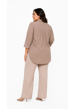 Bluson Para Mujer. Manga 3/4 Taupe Marca L&H Ref. 2J624003