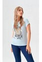 Camiseta Para Mujer Manga Corta Azul Marca L&H de L&H