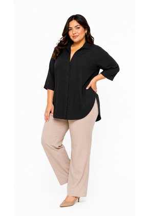 Bluson Para Mujer. Manga 3/4 Negro Marca L&H Ref. 2J624003