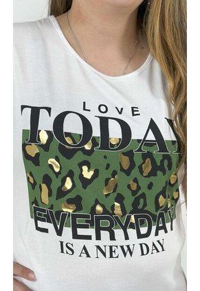 Camiseta Para Mujer Manga Corta Blanco Marca L&H