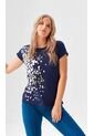 Camiseta Para Mujer Manga Corta Azul Marca L&H de L&H