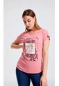 Camiseta Para Mujer Manga Corta Rosado Marca L&H de L&H