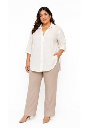 Bluson Para Mujer. Manga 3/4 Crudo Marca L&H Ref. 2J624003