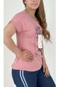 Camiseta Para Mujer Manga Corta Rosado Marca L&H de L&H