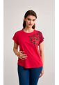 Camiseta Para Mujer Manga Corta Rojo Marca L&H de L&H