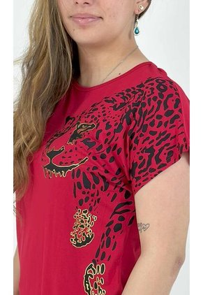 Camiseta Para Mujer Manga Corta Rojo Marca L&H