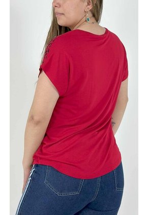 Camiseta Para Mujer Manga Corta Rojo Marca L&H
