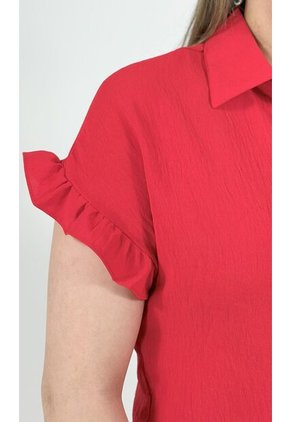 Blusa Para Mujer Manga Corta Rojo Marca L&H