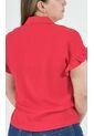 Blusa Para Mujer Manga Corta Rojo Marca L&H de L&H