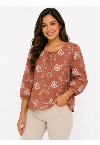 Blusa Para Mujer. Manga 3/4 Rosado Marca L&H Ref. 2J612090