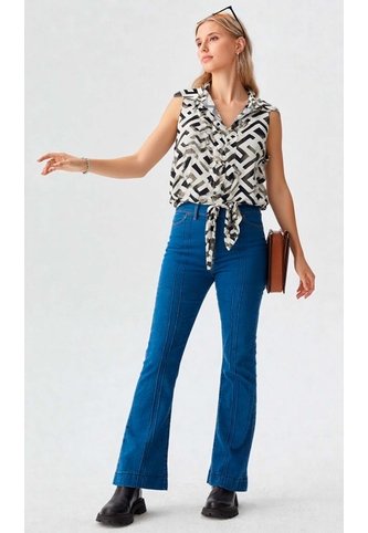Blusa Para Mujer Manga Sisa Negro Marca L&H Ref. 1F412716 L&H