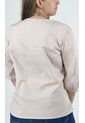 Blusa Para Mujer Manga 3/4 Beige Marca L&H de L&H