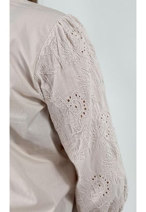 Blusa Para Mujer Manga 3/4 Beige Marca L&H