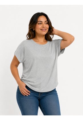 Camiseta Para Mujer. Gris Claro Marca L&H Ref. 2J609106