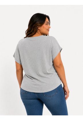 Camiseta Para Mujer. Gris Claro Marca L&H Ref. 2J609106