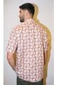 Camisa Para Hombre Manga Corta Terracota Marca L&H de L&H