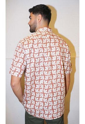 Camisa Para Hombre Manga Corta Terracota Marca L&H