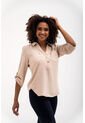 Blusa Para Mujer Manga 3/4 Beige Marca LYH de L&H