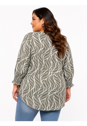 Camiseta Para Mujer. Manga 3/4 Verde Marca L&H Ref. 2J609102