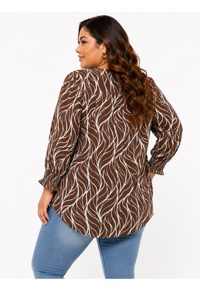 Camiseta Para Mujer. Manga 3/4 Cafe Marca L&H Ref. 2J609102