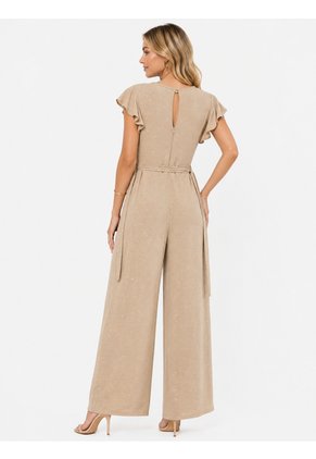 Enterizo Para Mujer Manga Corta Beige Marca L&H Ref. 2J432040