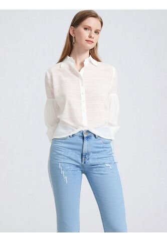 Blusa Para Mujer Manga 3/4 Blanco Marca L&H L&H