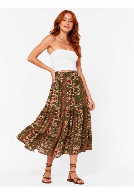 Falda Para Mujer  Verde Marca L&H Ref. 2J414073