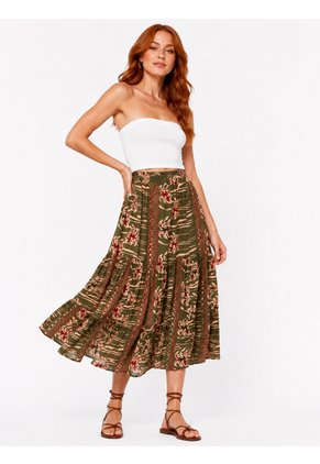 Falda Para Mujer Verde Marca L&H Ref. 2J414073