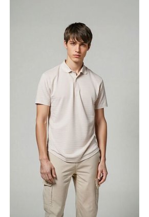 Polo Para Hombre Beige Marca L&H