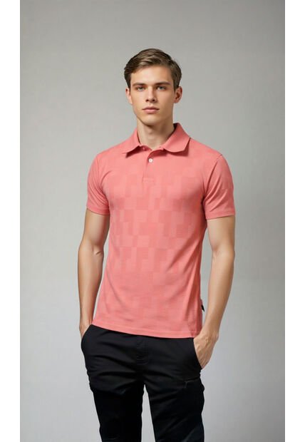 Polo Para Hombre Rosado Marca L&H